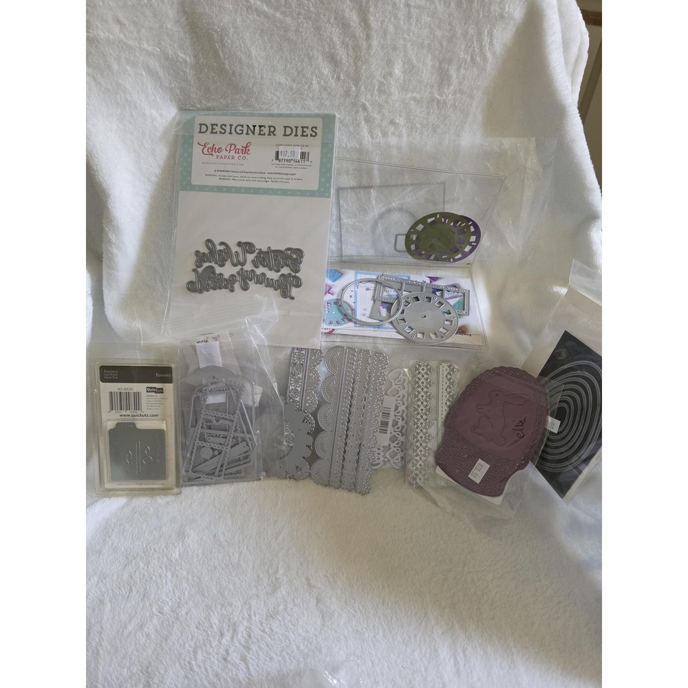 Huge Destash Scrapbooking Lot - Metal Dies, Photoplay Stamps, Decorative Stencil